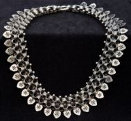 A Victorian silver shaped collar