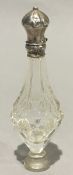 A French silver topped scent bottle