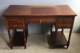 A Victorian walnut desk