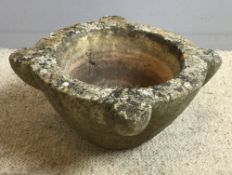 A marble mortar