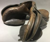 A Jeffries dressage leather saddle,