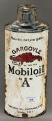 A pictorial Mobiloil "A" enamel advertising sign