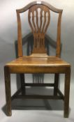 A George III elm solid seated country chair