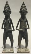 A pair of Benin bronze fertility figures