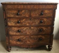 A Victorian North Country mahogany chest of drawers