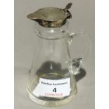 A silver mounted glass toddy jar