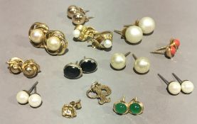 A small collection of ear studs