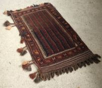 A saddle bag rug