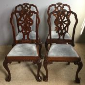 A set of four early 20th century Hepplewhite style chairs