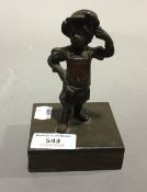 A small bronze model of a child