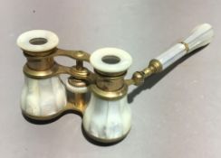 A pair of mother-of-pearl opera glasses