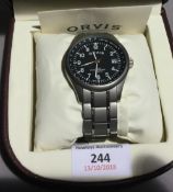 A boxed Orvis wristwatch