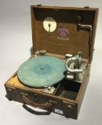 A Grippa portable gramophone