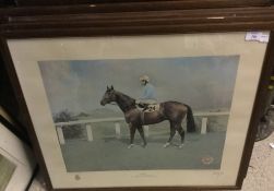 Five limited edition horse and jockey prints