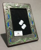 An Art Nouveau style silver frame