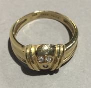 A 9 ct gold diamond ring (3.