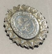 A Victorian silver brooch