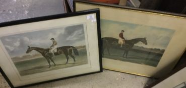 A pair of vintage horse prints