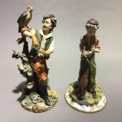 Two Capodimonte figures