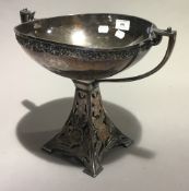 A silver plated scent bowl