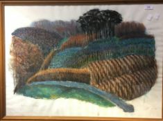 A framed pastel, Below Dunkirk, indistinctly signed,