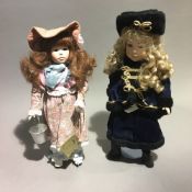 A quantity of collectors dolls