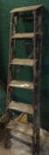 A vintage Hatherley patent wooden ladder