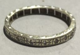 A diamond set eternity ring