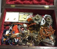 A box of costume jewellery