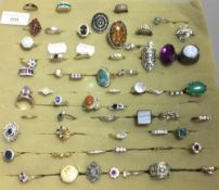 A large quantity of dress rings