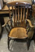 A 19th century splat back armchair