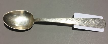 A Chinese silver spoon