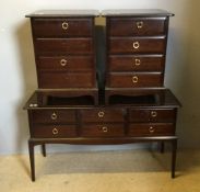 A pair of Stag bedside drawers and a Stag sideboard