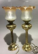 Two converted oil lamps