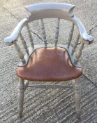 A painted smokers bow armchair
