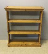 A modern pine bookcase