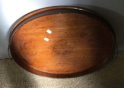 A 19th century mahogany serving tray