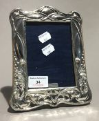 An Art Nouveau style silver frame