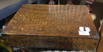 An Anglo-Indian brass inlaid box