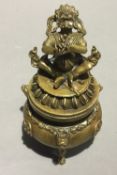 A small Chinese bronze censer