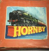 A boxed Hornby tin plate train set