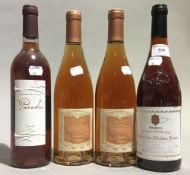 Four bottles of rose wine, comprising: Paradis Syrah 2007,