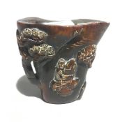 A Chinese libation cup with four character mark to base