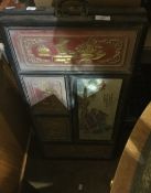 A pair of large Chinese framed porcelain plaques