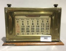 A vintage desk calendar