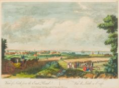 PAUL SANDBY (1731-1809) British, View of Leith From the East Road, Hand coloured engraving,