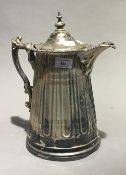 A large Victorian silver plated jug