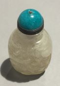 A rock crystal snuff bottle