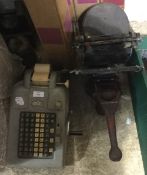 A vintage Adwel adding machine,