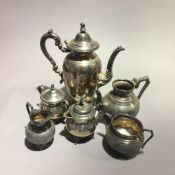 Two silver plated tea sets